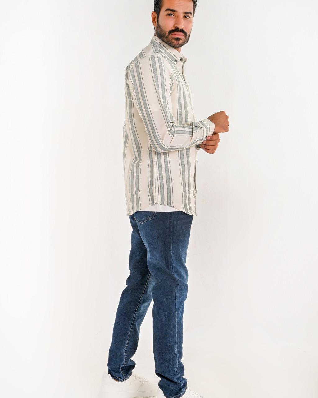 Olive Striped Shirt
