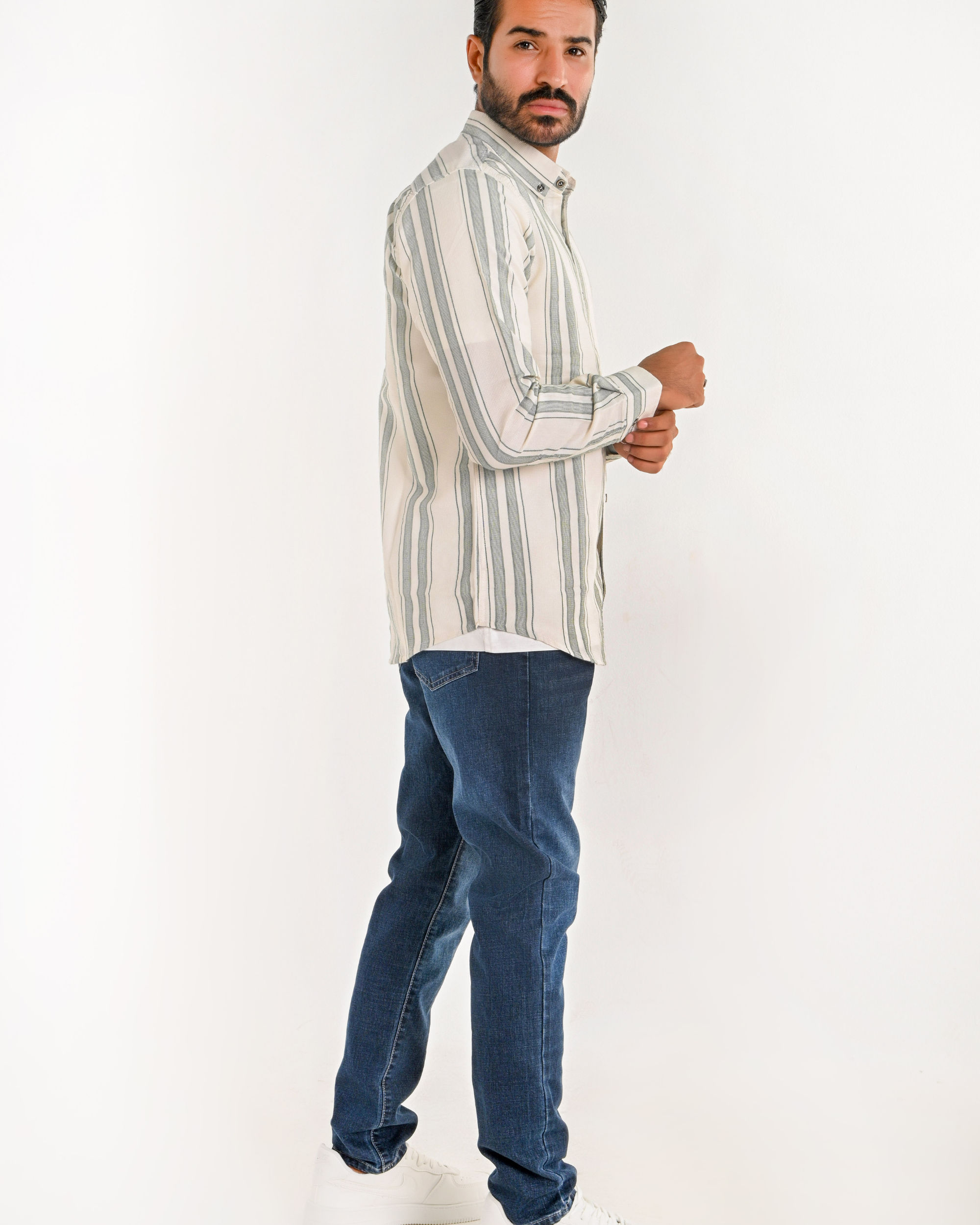 Olive Striped Shirt