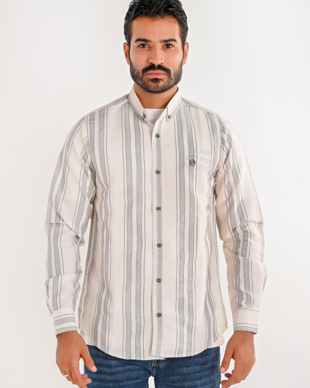 Gray Striped Shirt