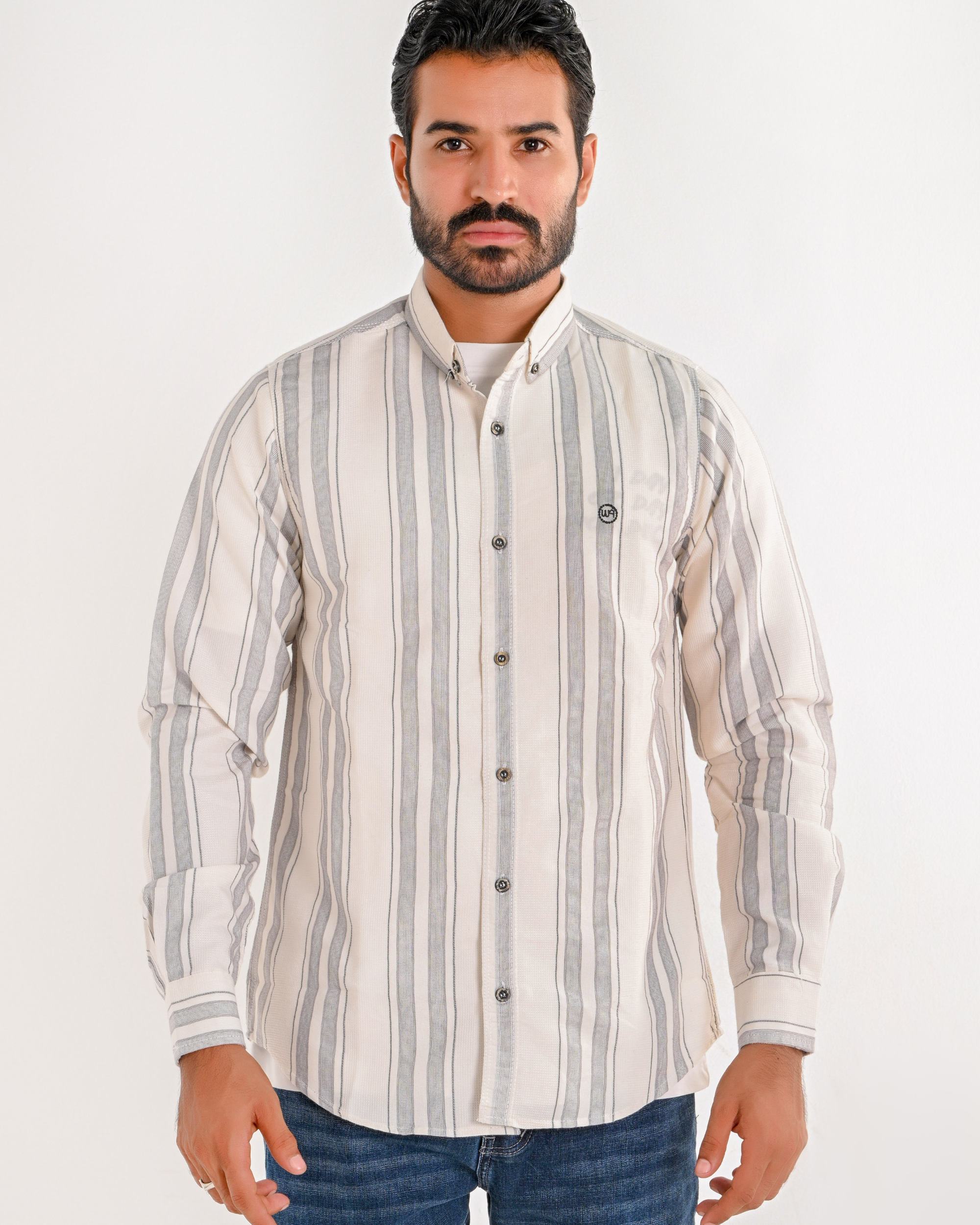 Gray Striped Shirt