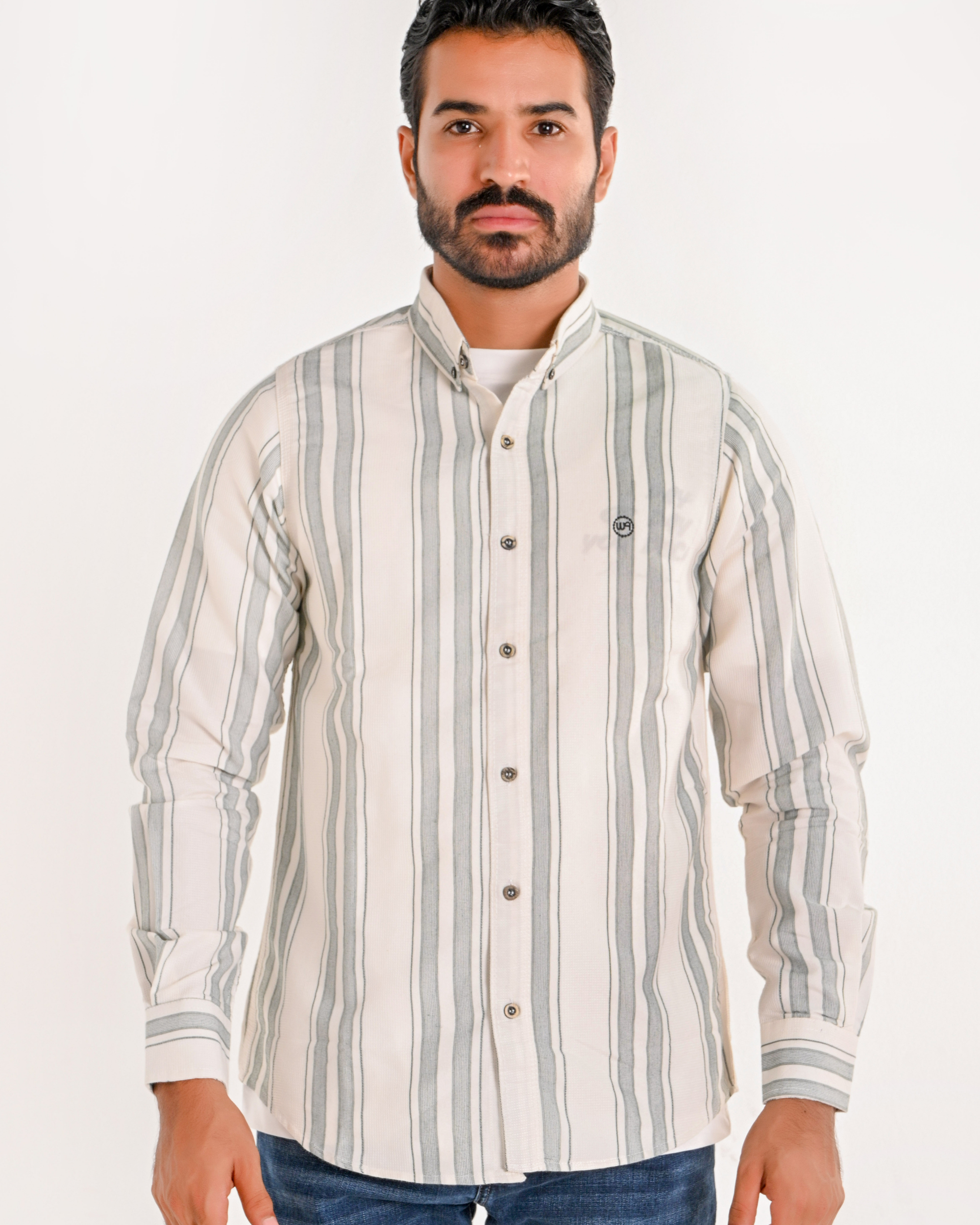 Olive Striped Shirt