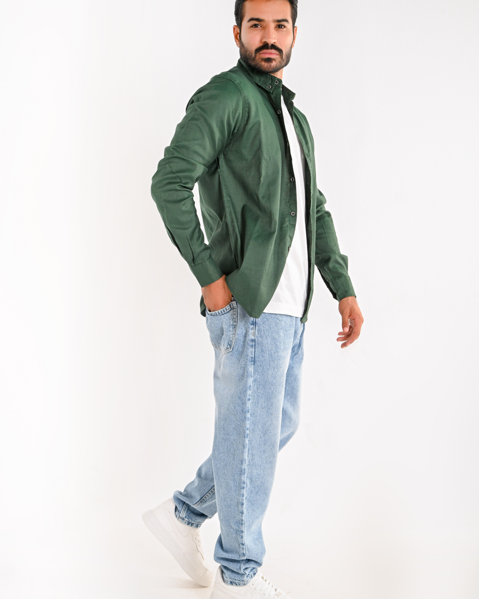 Plain Olive Green Shirt